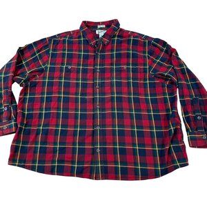 Duluth Trading Co. Men's Size 3XL Relaxed Fit Untucked Plaid Flannel Shirt